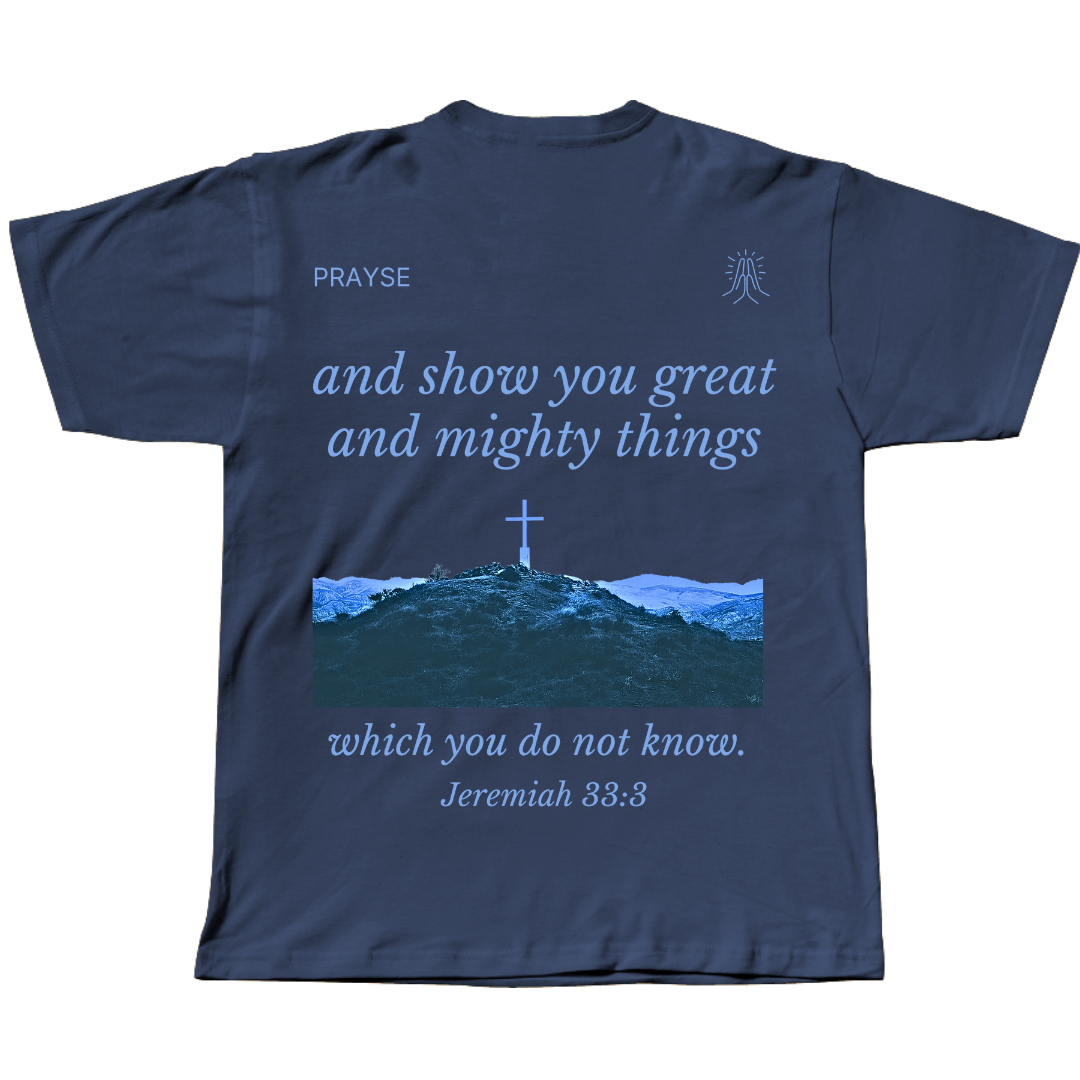 Call To Me Navy TEE