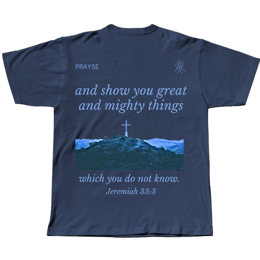 Call To Me Navy TEE