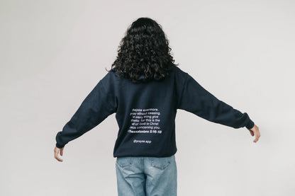 Rejoice Pray Praise Navy Hoodie