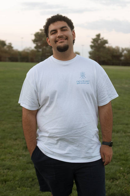 Call To Me White TEE