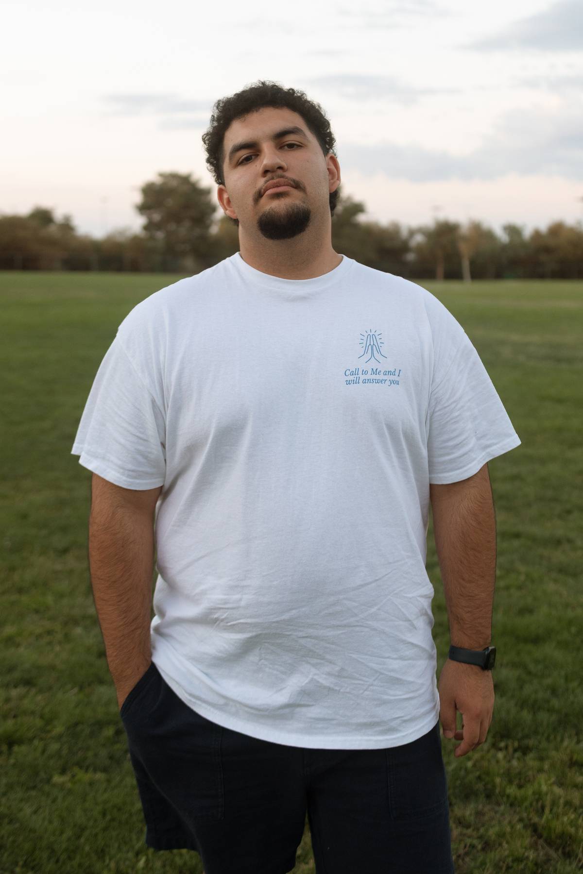 Call To Me White TEE