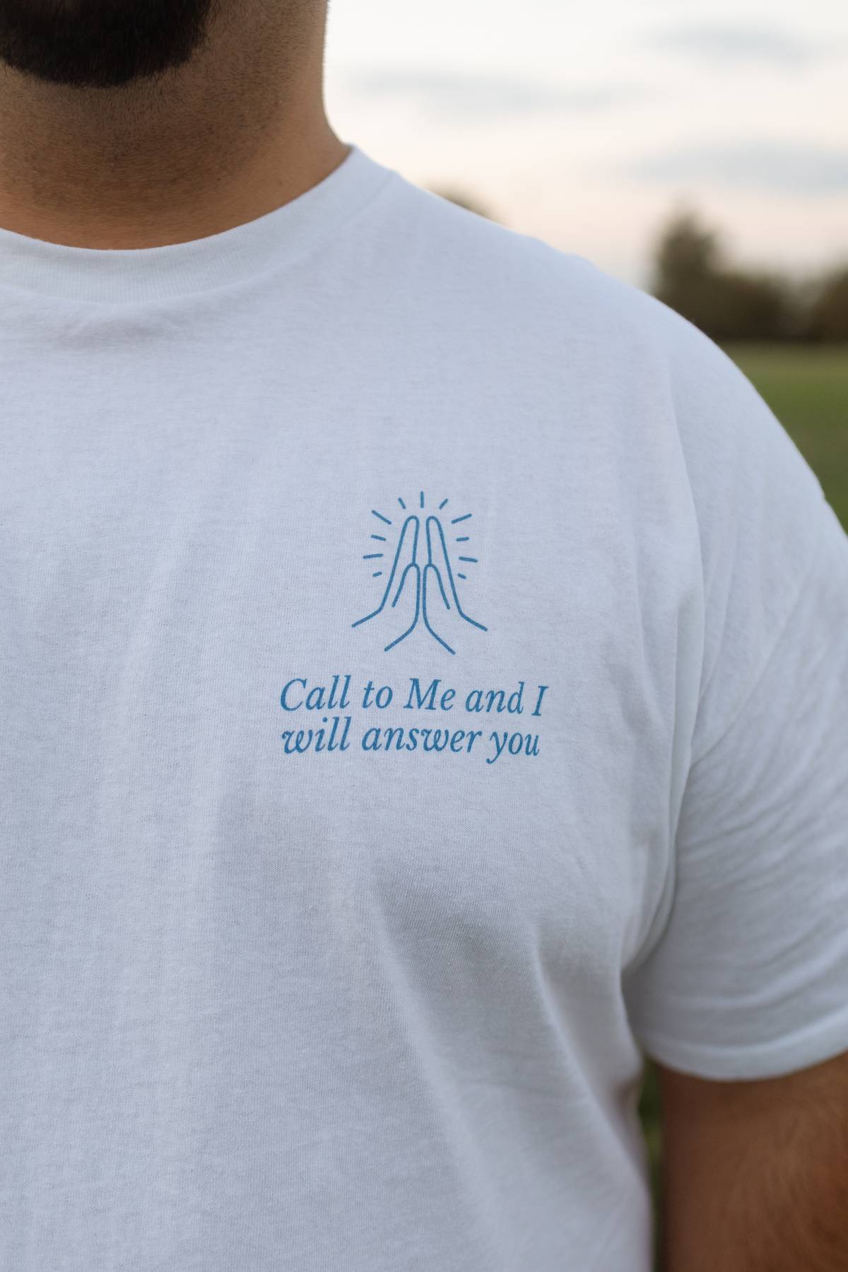 Call To Me White TEE