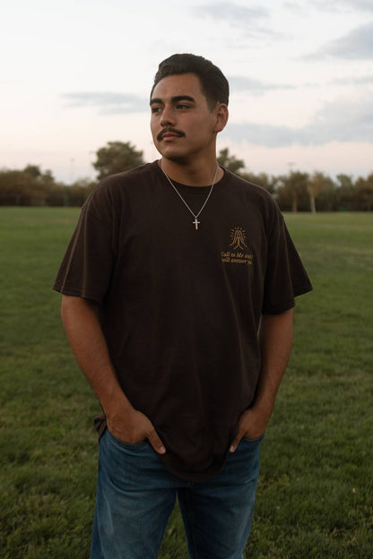 Call To Me Brown TEE